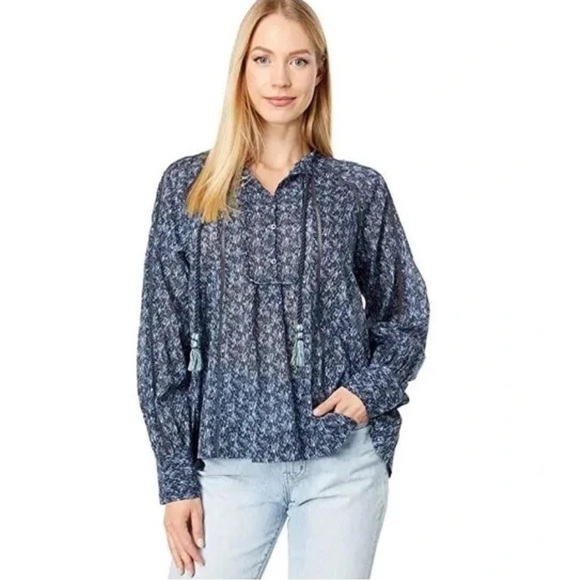 NWT Joie Dracha Tie Neck Blouse - Picture 3 of 15